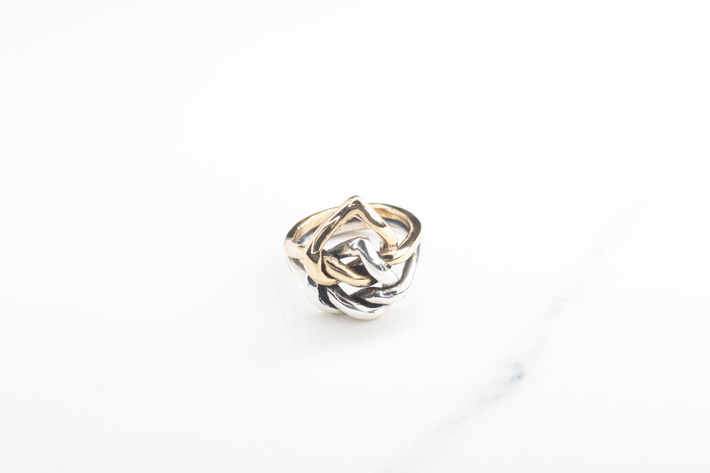 ANELLO INTRECCIO DOPPIO CUORE