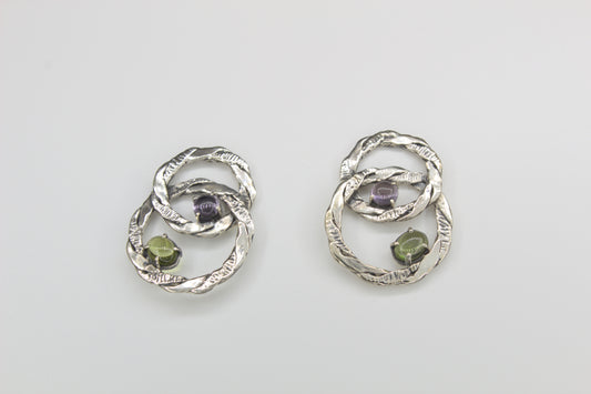 ORECCHINI INTRECCI CON PIETRE