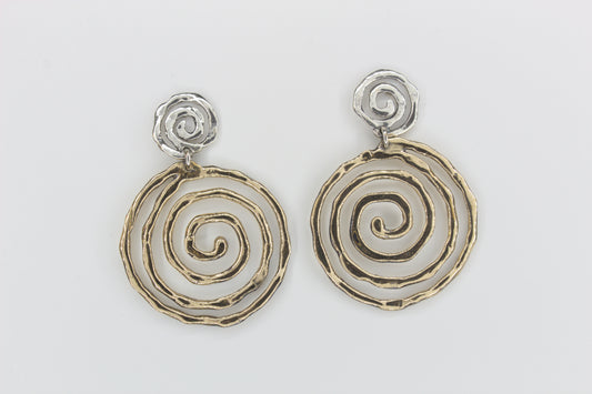 ORECCHINI ORBIS ARGENTO E BRONZO